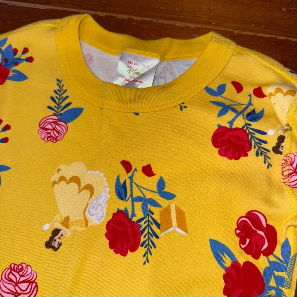 Hanna Andersson Yellow Floral Princess Pajama Set